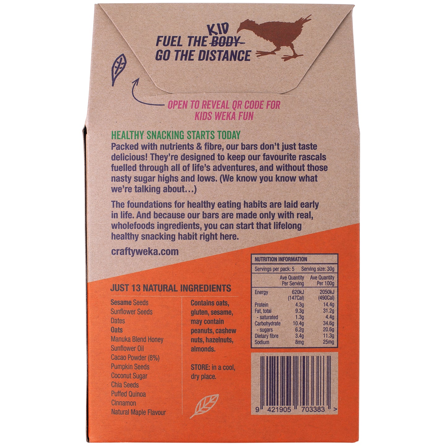 25x Chocolicious Flavour Kids Bite Size Snack Bars (5x packs of 5)