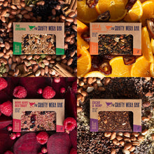 Load image into Gallery viewer, Mixed Box of BARS - Original, Date &amp; Orange, Cacao &amp; He-mp, Berry Berry Beetroot - Box of 12 Bars

